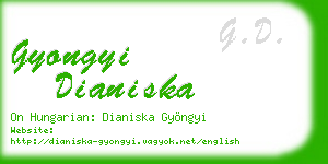 gyongyi dianiska business card