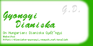 gyongyi dianiska business card